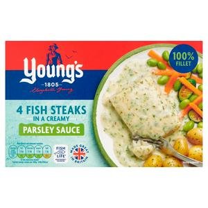 Young's Fish Steaks in a Creamy Parsley Sauce x4 560g