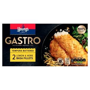 Young's Gastro Basa Fillets, Lemon & Herb Battered 310g